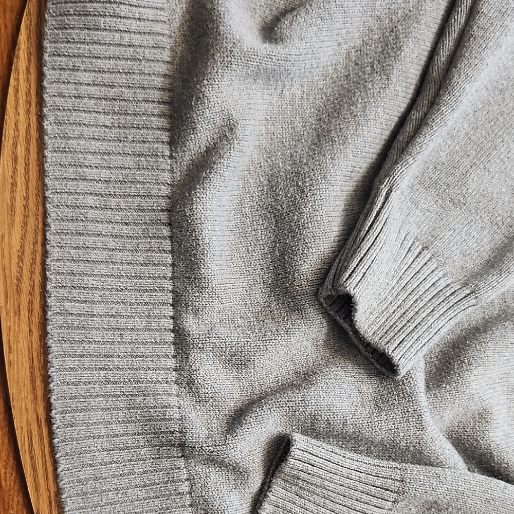 Weatherproof Gray Nordic Pattern Zip-Up Sweater - Picture 4 of 7